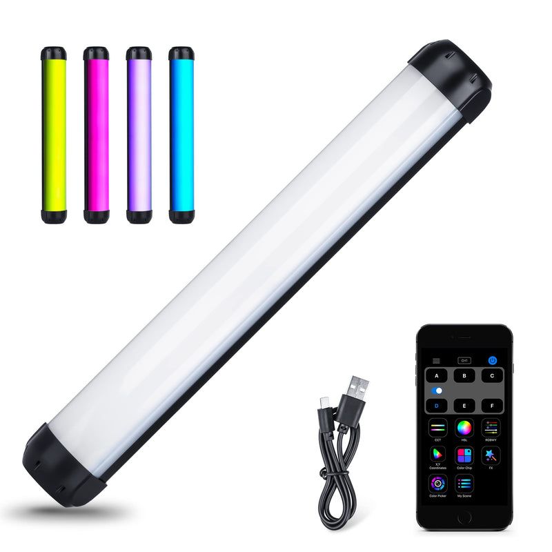Handheld Light Wand, K21 RGB Light Stick Tube, APP Control 2500K-8500K LED Light Stick Wand for Night Light Painting Photography Video Tiktok Vlog YouTube K21 ( updated II)