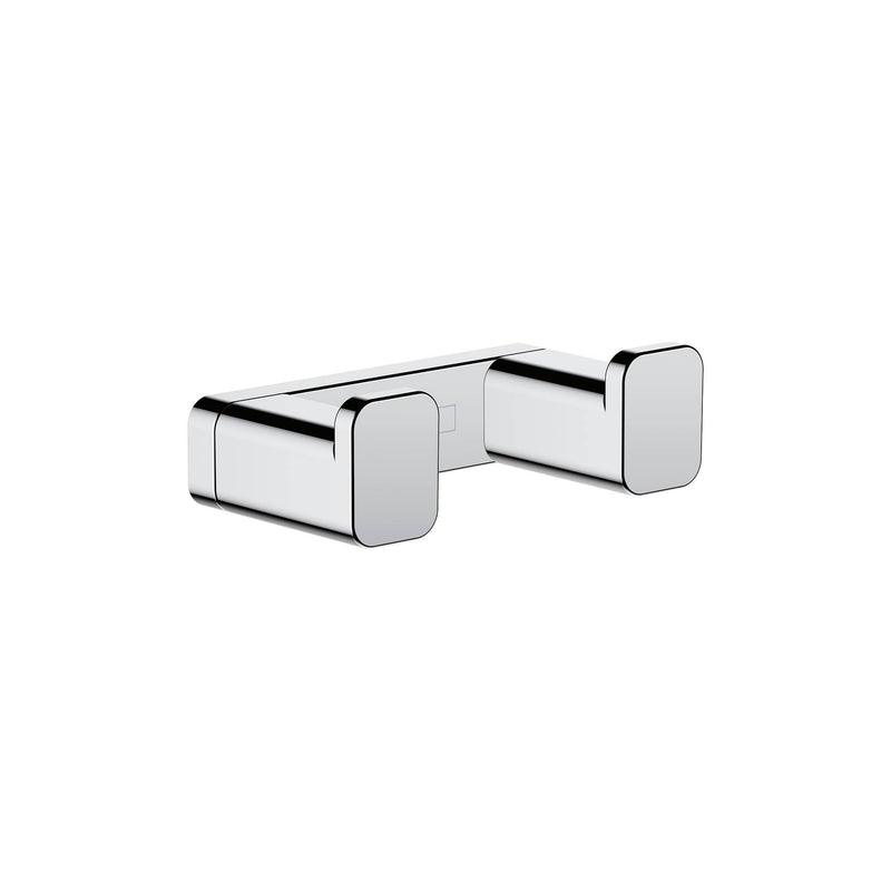 hansgrohe AddStoris Modern Double Robe and Towel Hook in Chrome, 41755000 Double Robe Hook