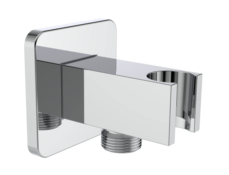 All Aquaiaw Water Supply Elbows are Without Nipples. Aquaiaw Wall Supply Elbow with Flange. Tapered 1/2 NPT Female Inlet, Brass Wall Union with Handshower Holder, Square, Polished Chrome, G1/2 Outlet