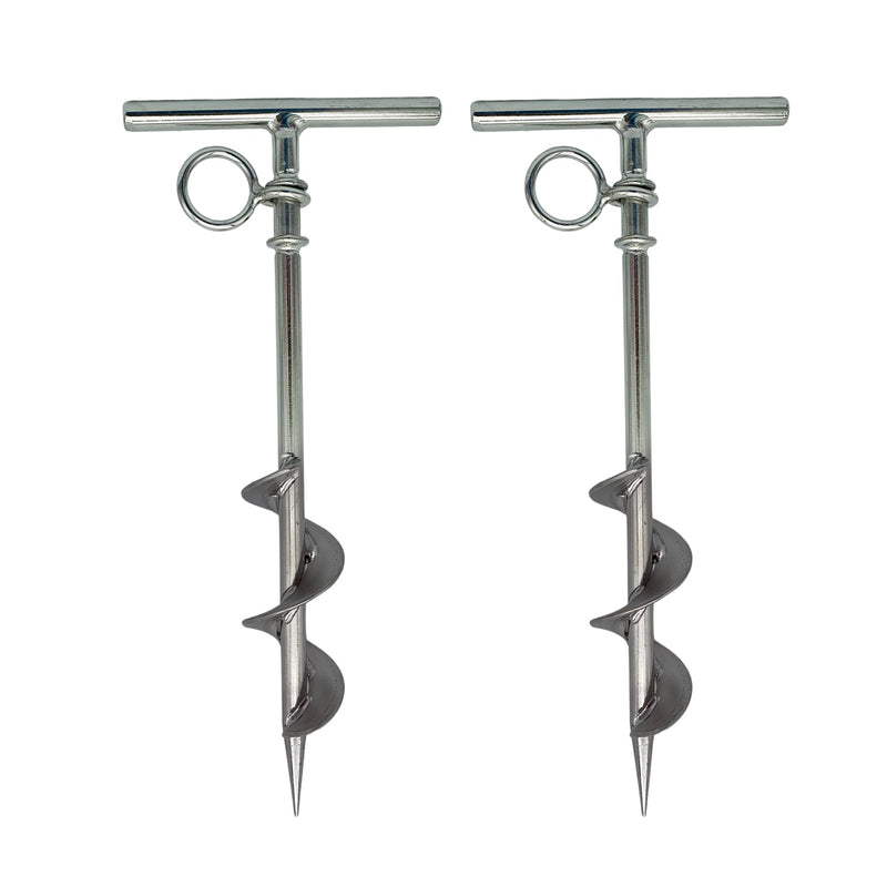 MARINE CITY Spiral Ground Anchor with O-Ring – 304 Stainless Steel 4-1/2 x 10-5/8 Inches, Ideal for Boat Mooring, Camping Tents, Puppy Tie-Out Stakes, Backyards, Marines, Yachts 2
