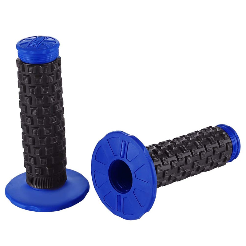 Motorcycle Grips 7/8" Dirt Bike Grip Pillow Top Grips Rubber Anti-Slip Universal Handlebar Racing Grip for Motocross ATV blue