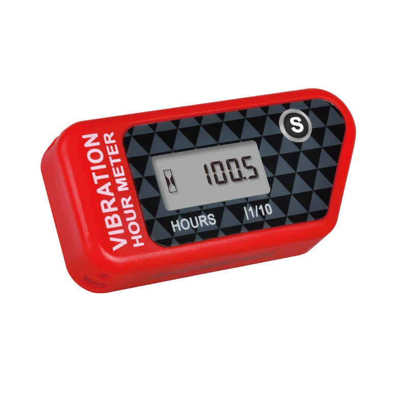 Yooreal Vibration Hour Meter,Maintenance Hours for Gas Diesel Engine Powered Generator Compressor Motorcycle Snowblower Trailer Motor Grader Pressure Washer Red