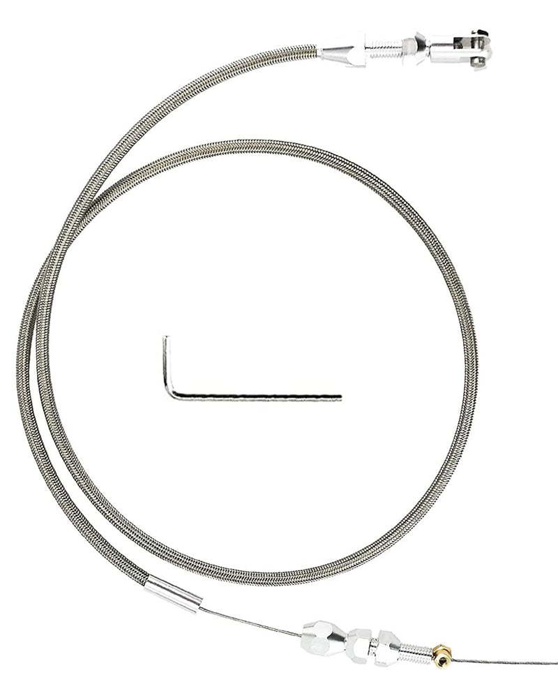 36" LS Throttle Cable Fits for Chevrolet/Chevy LS1 1997-2007 LS1 Engine 4.8L 5.3L 5.7L 6.0L LS Swap Fuel Line Kit Braided Throttle Cable Carburetor Accelerator Cable