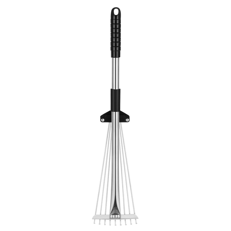 Toyandona Telescopic Leaf Rake Adjustable Retractable Lawn Rake for Leaves and Grass with Lightweight Anti-Skid Handle Garden Yard Tool 28.34In