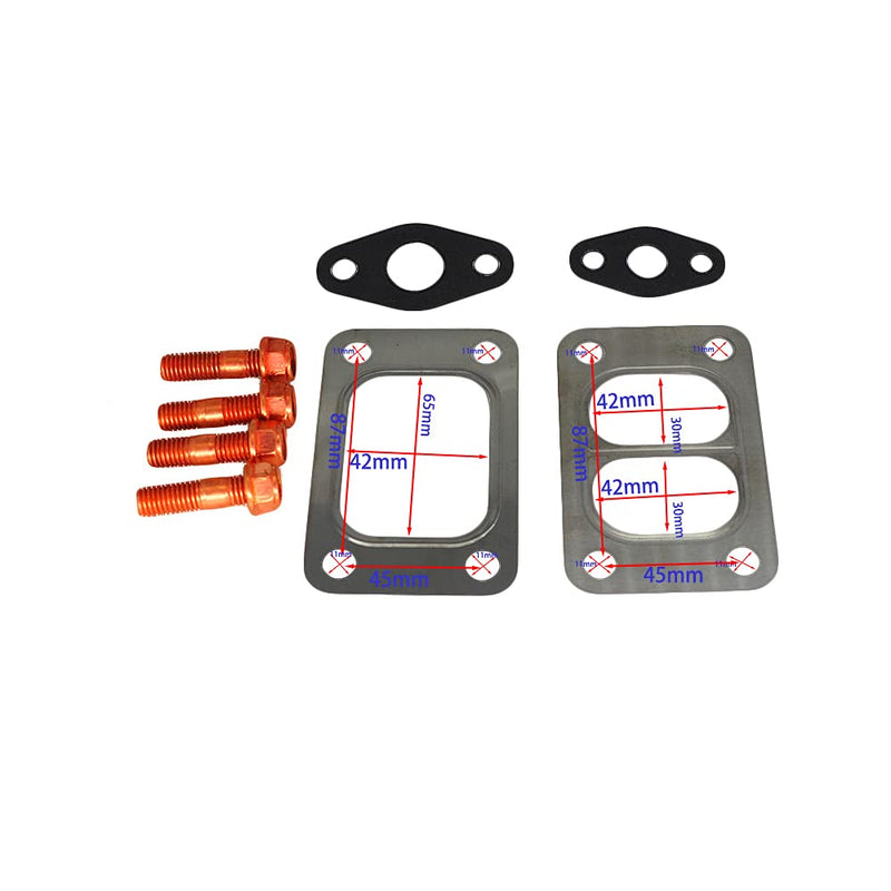 HX35 HX35W Turbo Gasket and Turbocharger Screw M10x1.50 Thread kit Compatible with Holset Garrett Fit for 3592766 3538881 4050036 35392726 Dodge Cummins HE351CW HE351 HE341 HY35 HX40 HX40W HIC T3 T4