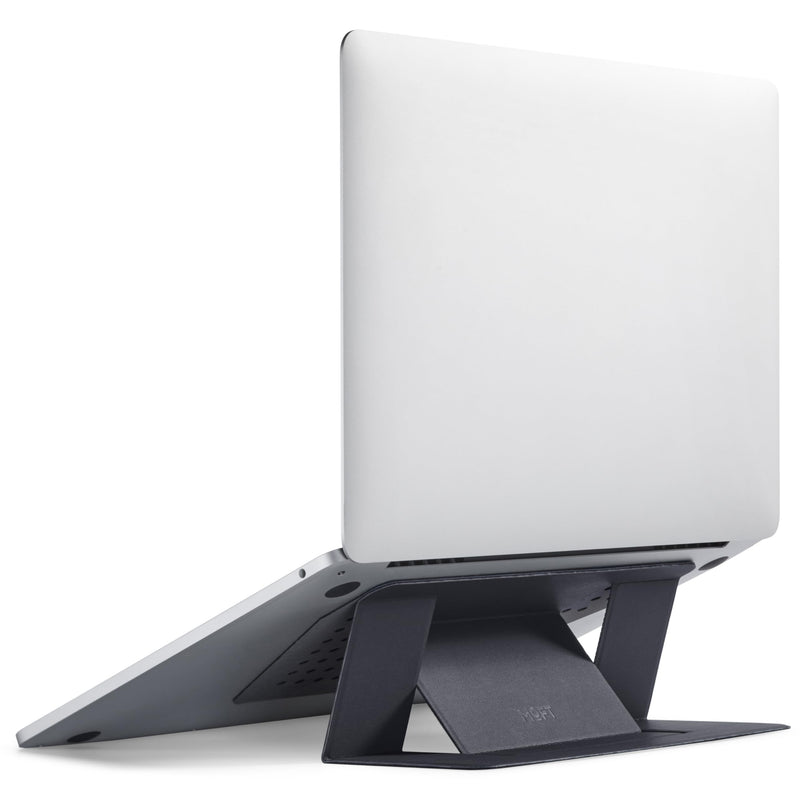 MOFT Laptop Stand for Desk, Adhesive MacBook Computer Stand with 2 Adjustable Viewing Angles, Foldable and Portable Laptop Riser Compatible with 11"-16" Laptops, Black(Adhesive Version) Adhesive-Black Adhesive Version