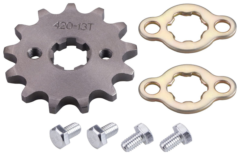 Motorcycle 420-13T Front Sprocket 17mm Compatible with 50cc 70cc 90cc 110cc 125cc 140cc15cc 160cc Lifan Loncin Dirt Bike 420 13t 17mm 1