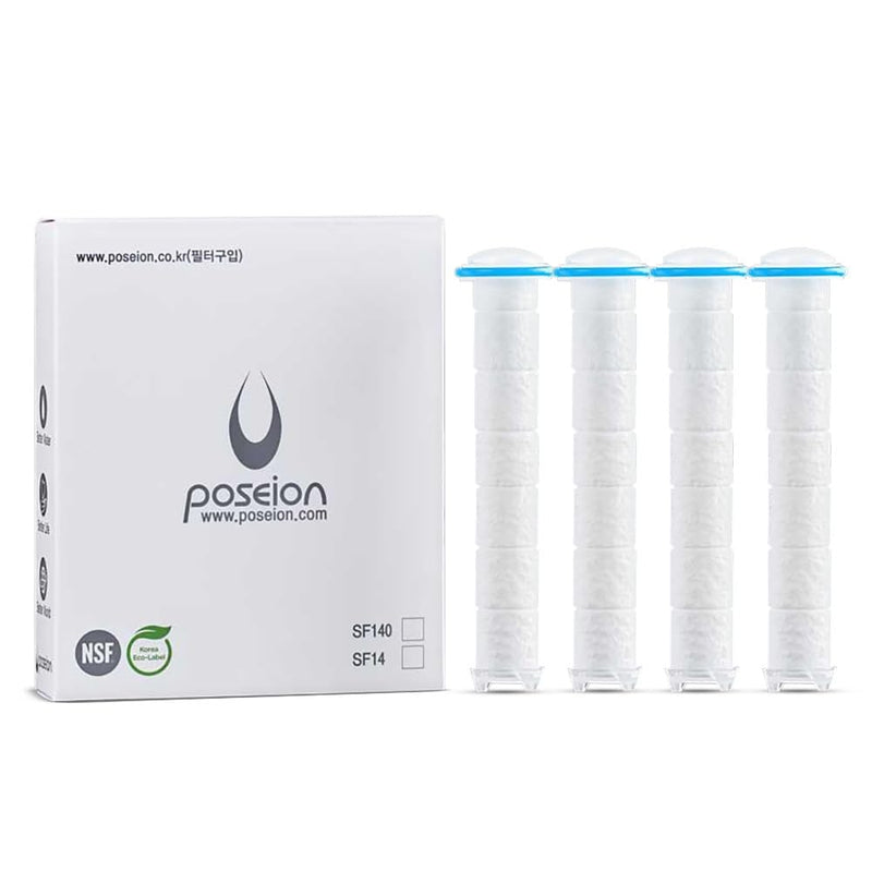 POSEION Shower Head Sediment Filter 4 ea. – Replacement Showerhead Filters Soft Water High Density Polypropylene for Hard Water Softener Remove Rust Hydrate Dry Hair Scalp Skin Made in Korea SF140