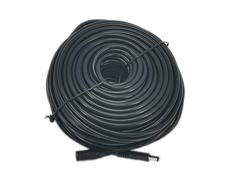 DC Power Adapter Extension Cable 100 feet 12V Power Adapter Extension Cable 2.1mm x 5.5mm Compatible with DC Adapter Cord Fit for CCTV Security Camera Wireless IP Camera Standalone DVR Black