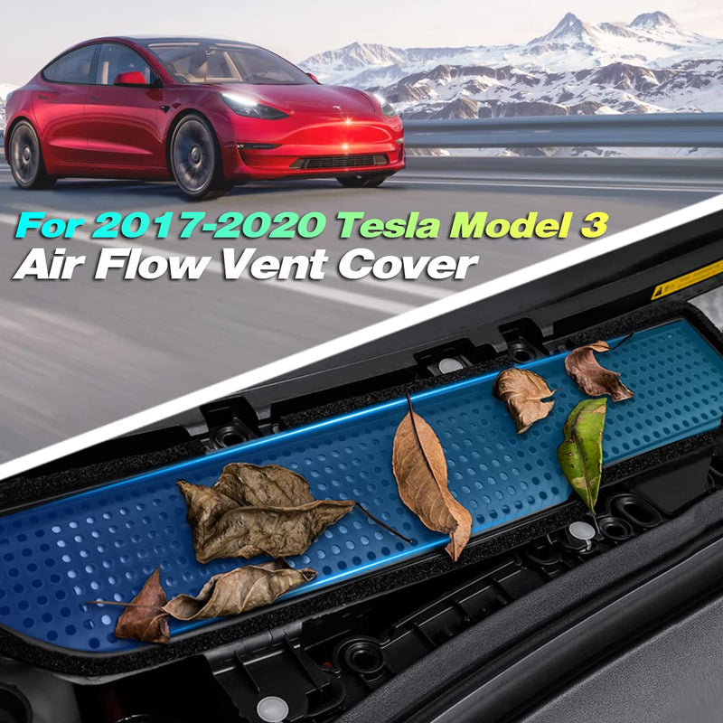 KEYOOG Fit for 2017-2020 Model 3 Air Intake Grille, ABS Plastic Air Vent Intake Air Flow Vent Protection Cover Inlet Cover, Protect Net Moth Leaves Insect Guard Grille Cover Fit 2017-2020
