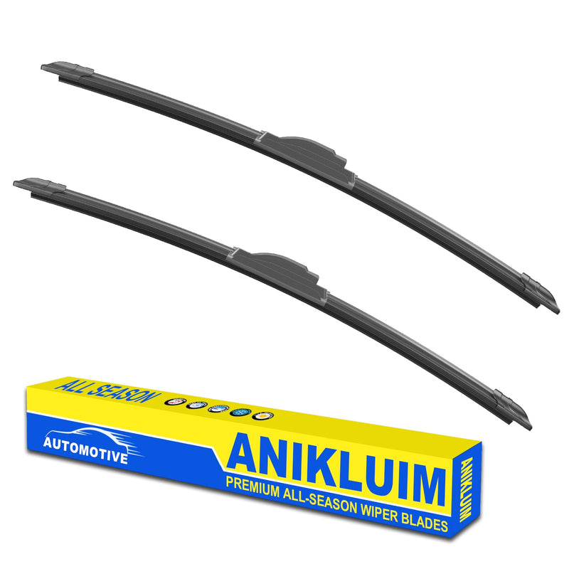 OEM Quality 26" + 16" Premium All-Seasons Durable Stable and Quiet Windshield Wiper Blades-J Hook Wipers(Set of 2) 26"+16"(Pair for Front Windshield)