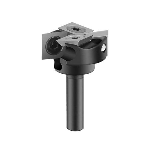 SpeTool CNC Spoilborad Surfaing Router Bit 1" Cutting Diameter 2+2 Flute with 1/4" Shank Router Planning Dado Cleaning Planer Bit 1 inch carbide insert bit