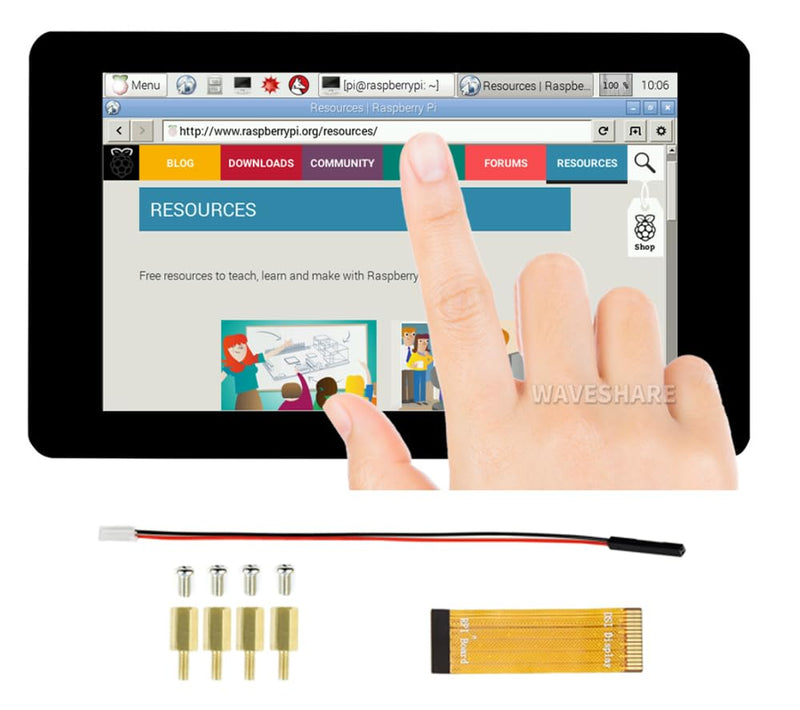7inch for Raspberry Pi DSI LCD Capacitive Touch Display Screen 800×480 7inch DSI Interface for Raspberry Pi 5 4 3 2 Model B B+ A+ Raspbian Retropie Ubuntu Driver Free and CM4/3+/ 3 @XYGStudy
