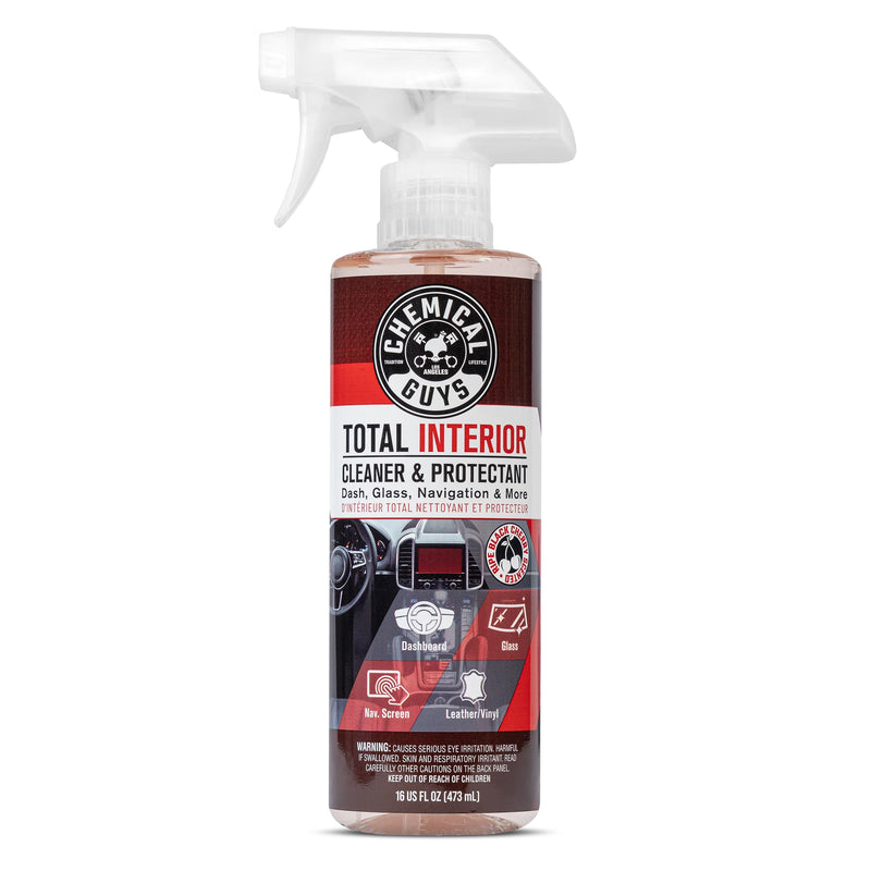 Chemical Guys SPI22516 Total Interior Cleaner & Protectant (Safe on Dash, Leather, Vinyl, Plastics, Trim, Glass, Fabric & More), 16 Fl Oz (Pack of 1) (Black Cherry Scent) 16 Fl Oz (Pack of 1) Black Cherry