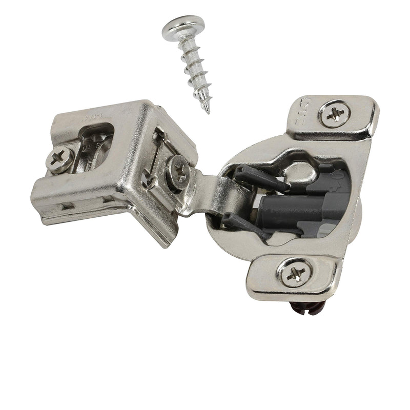 DTC 1-1/4" Overlay Soft Close 105 Degree 2 Cam Press in Face Frame Concealed Cabinet Hinge 6-Way Adjustable E8Q115NH (10 Pack) 10 1-1/4 Inch