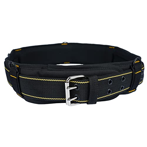 MELOTOUGH Padded Tool Belt with D ring for men Adjustable for 44"-53" Waists Heavy-duty Work Belt Metal Buckle xl/xxl
