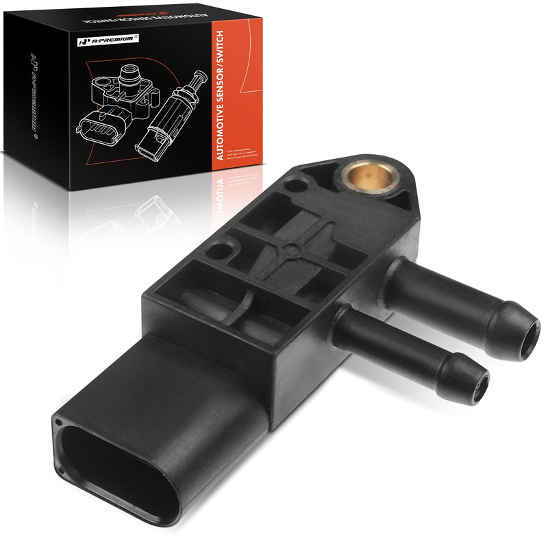 A-Premium Exhaust Differential Pressure Sensor Compatible with Volkswagen Golf 2010-2013 Jetta 2009 - Replace for# 076906051A