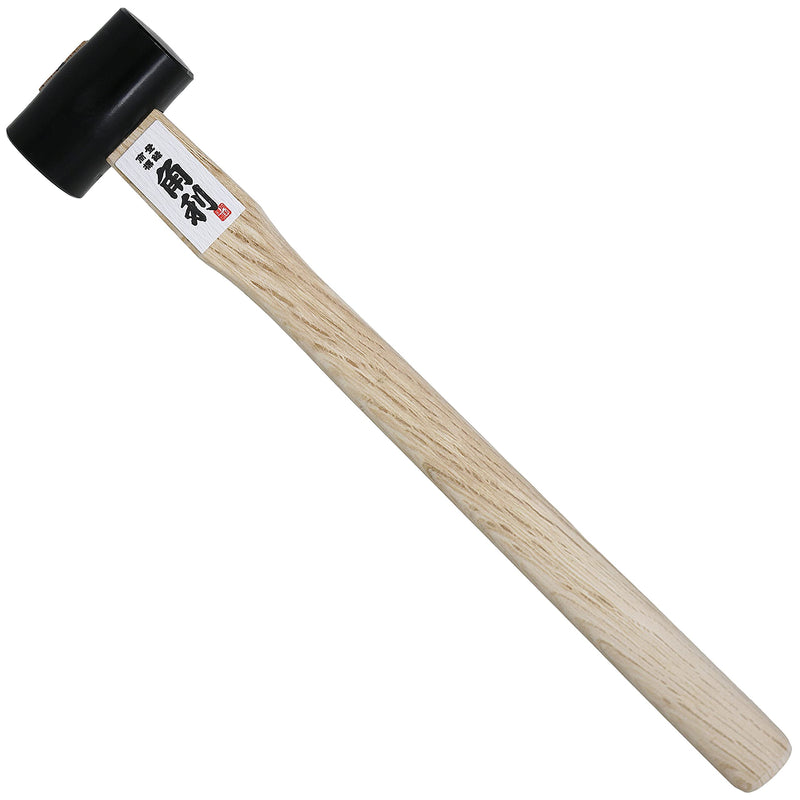 KAKURI Chisel Hammer 10.5 oz (300g) Japanese Daruma Hammer Woodworking Carpenter Tool for Chiseling, Wood Carving, Large Face Heavy Duty Japanese Carbon Steel Round Head Black, Made in JAPAN Black 300 G