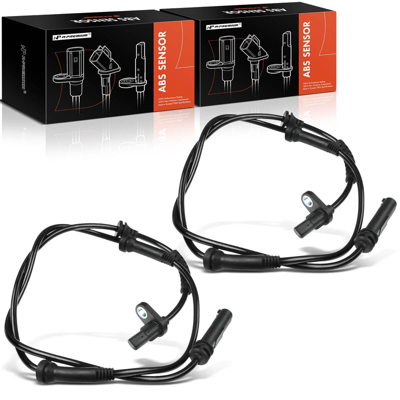 A-Premium ABS Wheel Speed Sensor Compatible with BMW Models - F25 X3 2011-2017, F26 X4 2015-2018, Sport Utility - Front Driver and Passenger Side, 2-PC Set, Replace# 34526869292, 34526788644