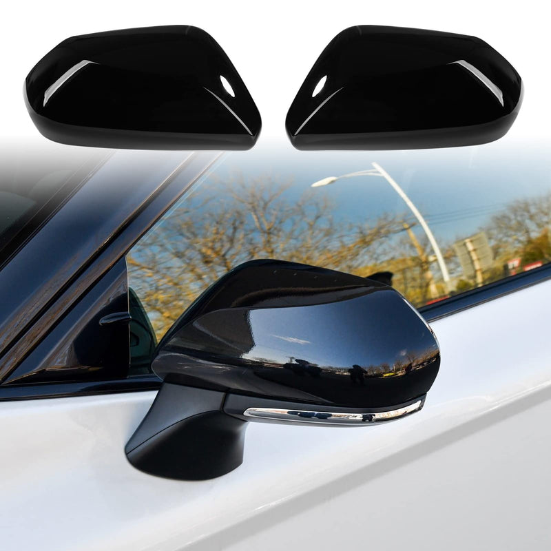 CKE Compatible with Toyota Camry 2026 2025 2024 2023 2022 2021 2020 2019 2018 Accessories Car Exterior Door Side Rearview Mirror Guard Cover Trim Caps -Glossy Black Glossy Black-A
