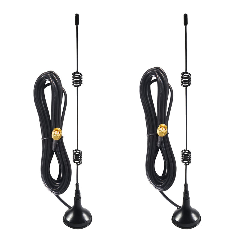 2.4GHz 7dBi WiFi Booster Antenna (2-Pack) - SMA Male Connector - Dual Band (2.4GHz & 5.8GHz) - Compatible with WiFi Router, Security Camera, Network Card, USB Adapter