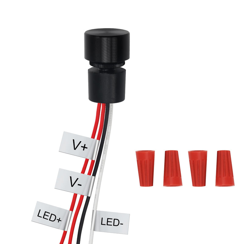 Dimmer Switch 12 Volt DC for LED RV Lights Interior, Dimmer Knob Waterproof IP65, Suitable for Camper, Recreational Vehicle, Boat, Auto, Truck, Marine and Strip Lighting