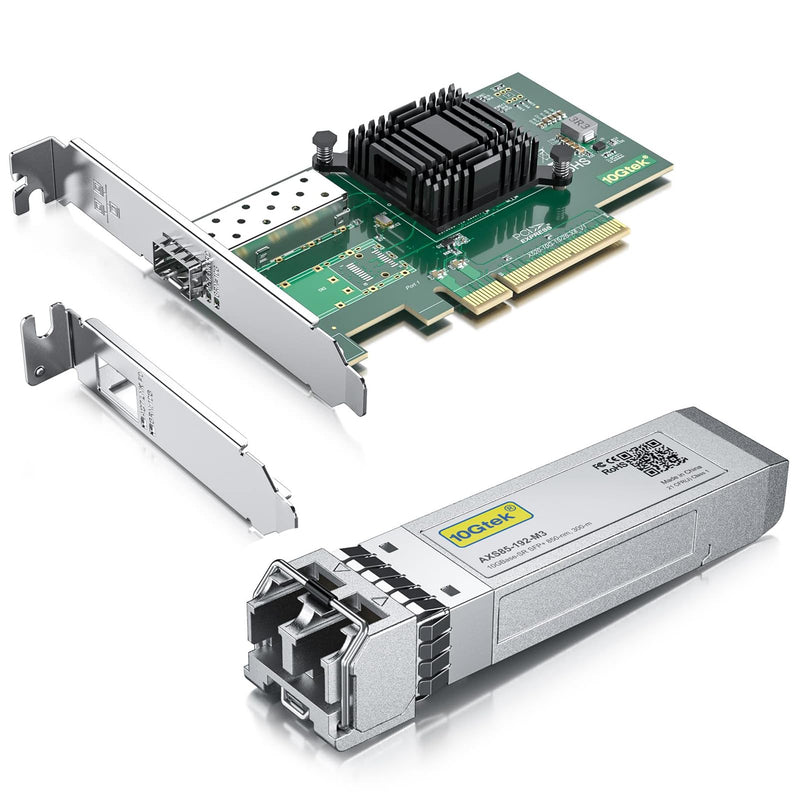 10GBase-SR SFP+ Transceiver & 10Gb PCI-E NIC Network Card to Intel X520-DA1