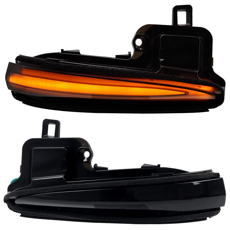 HIGH FLYING Car Accessories Side Mirrors LED Sequential Dynamic Blackout Turn Signal Lights Indicator 2pcs/Pair for Toyota Tacoma 16-23, RAV4 XA50 19-24, Highlander XU70 2020-2024 (Blackout)