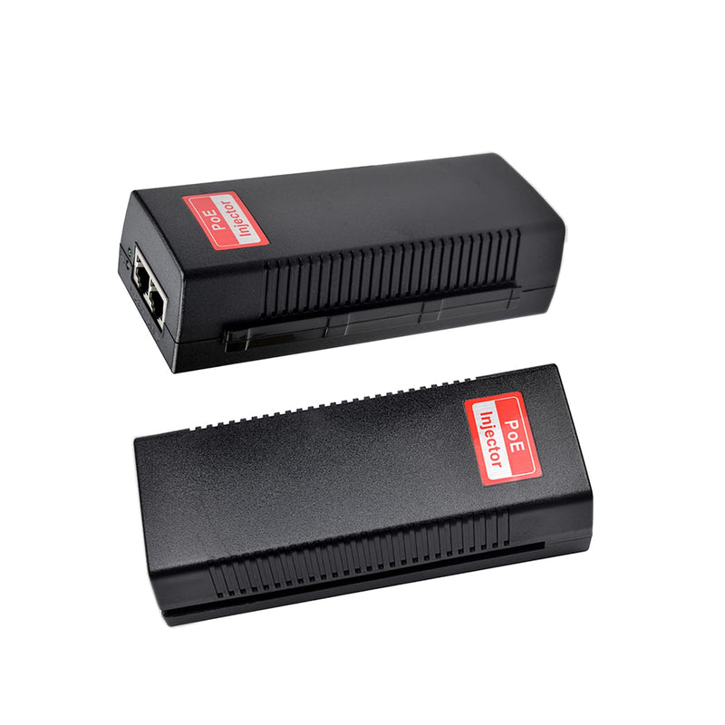 Revotech Gigabit 90W PoE++ Injector 54-56V Adapter, 10/100/1000Base-T IEEE 802.3bt PoE Standard Active POE+, Plug and Play for Wireless Access Points/PTZ/Videophones Gigabit 90W Black