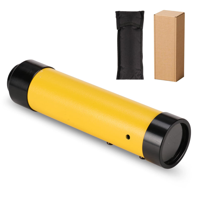 MOETER Hand Level 2.5X Pocket Sight Level for Surveying, Compact Hand Held Eye Level Sight Tool with Bubble Vial for Construction, Grading, Landscaping, and Outdoor Leveling Yellow