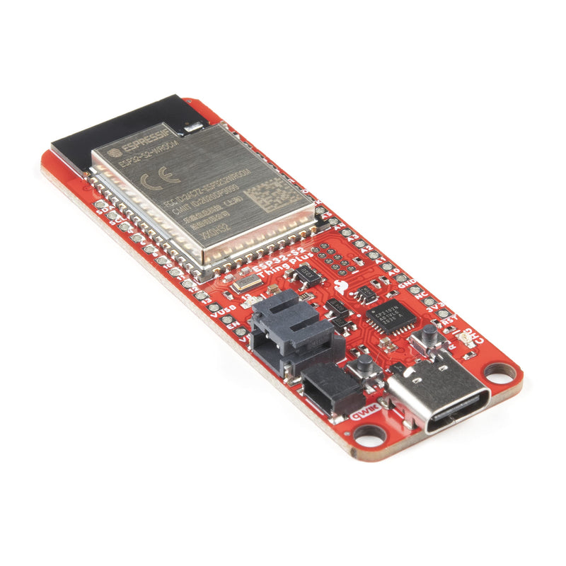 SparkFun Thing Plus - ESP32-S2 WROOM -No Bluetooth- Highly-Integrated Feather Form-Factor Development Board Equipped w/a 2.4 GHz WiFi System-on-Chip (SoC)- Transparent External Flash & RAM encryption