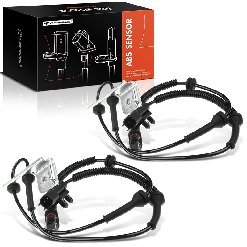A-Premium ABS Wheel Speed Sensor Compatible with Chrysler, Dodge & Volkswagen Models - Town & Country/Grand Carava 2008-2011, Routan 2009-2011 - Front Driver and Passenger Side, Replace# 4721561AC Pack of 2