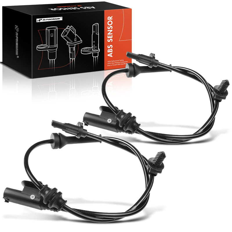 A-Premium Rear Left and Right ABS Wheel Speed Sensor - Compatible with Dodge Models - Dart 2014 2015 2016 - Rear Driver and Passenger Side, Replaces 68194428AB, 68194428AA Pack of 2