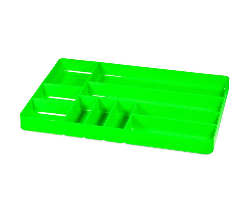 ERNST Tool Organizer Tray, Green, 10-Compartments, Storage, Garage, Workshop, Organization, Tools, Equipment, Heavy-Duty, Durable, Industrial, Workbench, Efficient Storage - Made in the USA 10-Compartment