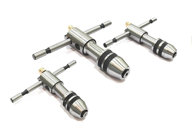 Reversible Ratchet Adjustable Tap Wrench Machine Tools ((SET OF ALL 3 ITEMS)) (Set of 3 Sizes)