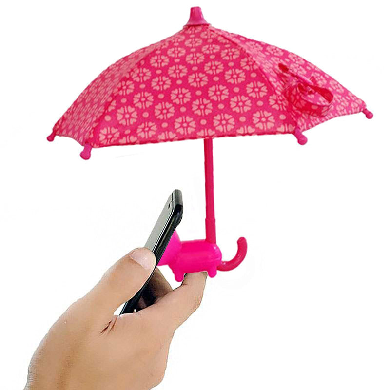  [AUSTRALIA] - Phone Umbrella Suction Cup Stand – Umbrella for Phone with Universal Adjustable Piggy Phone Holder, Phone Umbrella for Sun, Outdoor Phone Sun Blocker, Phone Shade Cover Pink