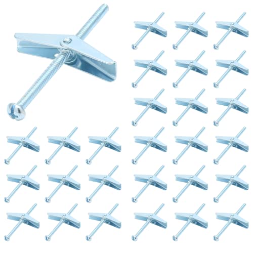 60 Pcs 1/8 x 2 Inch Metal Toggle Bolts 1/8" 60