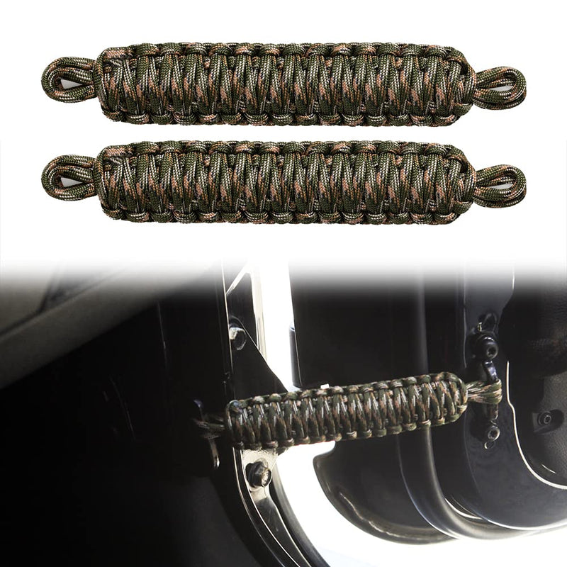 Door Strap for Jeep，Door Limiting Straps 550 Pound Strength Durable Swing Limiter for 1996-2019 Jeep Wrangler CJ YJ TJ JK JKU JL, 2PCS (Camouflage) Camouflage