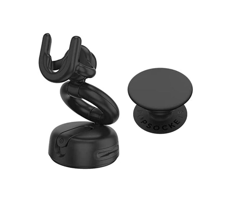PopSockets: PopMount 2 Car Dash - Black PopGrip - Expanding Phone Grip and Stand with a Swappable Top for Smartphones & Tablets - Black