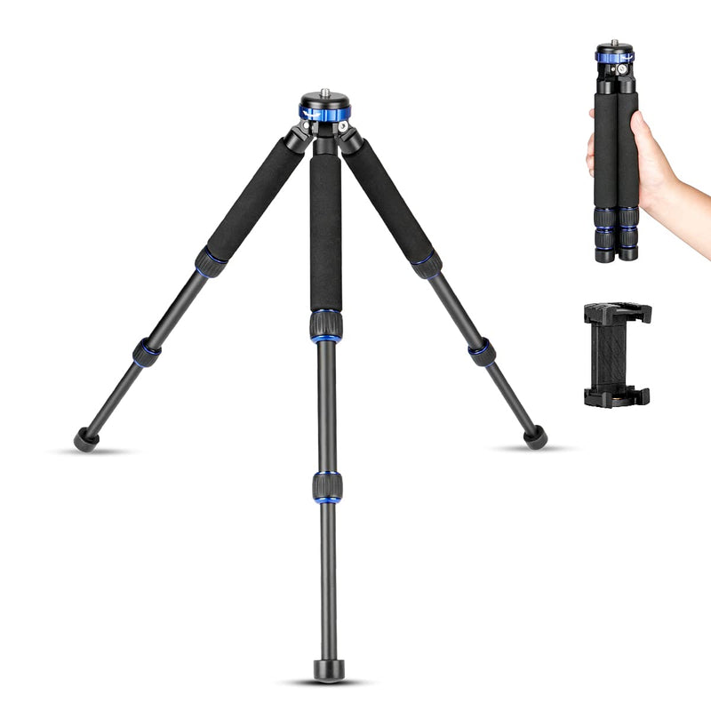 Koolehaoda Camera Mini Tripod, Lightweight Aluminum with 1/4" & 3/8" Screw | Desktop Tabletop Tripod Stand for DSLR Camera, Video Recorder, Cell Phone, Compact Portable Aluminum Alloy Design MT-03