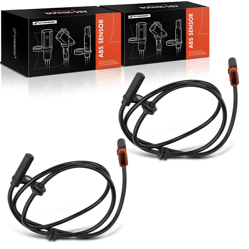 A-Premium 2PC Set Rear ABS Wheel Speed Sensor Compatible with Mercedes-Benz - C250 2013, C300 2008-2013, C350/C63 AMG 2008-2015 - Rear Driver & Passenger Side, Replace# 0986594546 Pack of 2