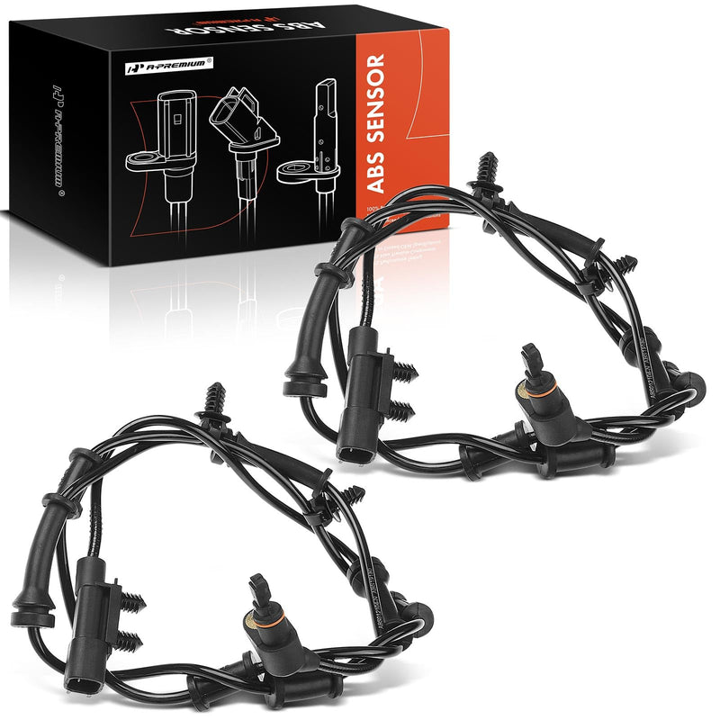  [AUSTRALIA] - A-Premium 2PCS Front Left and Right ABS Wheel Speed Sensor Compatible with Jeep Models - Wrangler 2007-2017, Wrangler JK 2018 - Front Driver and Passenger Side, Replace# 52060156AD, 68003281AA Pack of 2