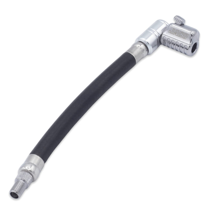 JACO Lightning L2X Quick-Connect Tire Inflator Air Chuck Extension (Locking Adapter) | Patented Lock-on Compressor Hose Attachment (Open Flow) 90 Degree Head