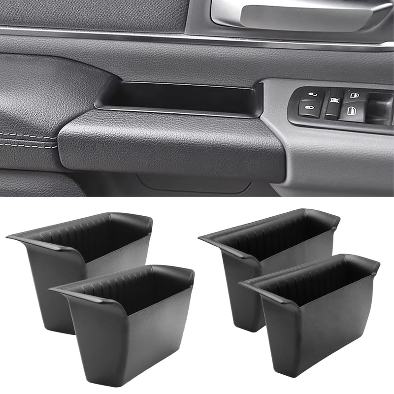 TTCR-II for Ram 1500 Door Side Organizer Tray 2019 2020 2021 2022 2023 2024 2025 2026, for Ram 1500 Door Pocket Insert 4 Pcs (Does not fit 2500 3500 4 Pcs For Ram 1500 5th