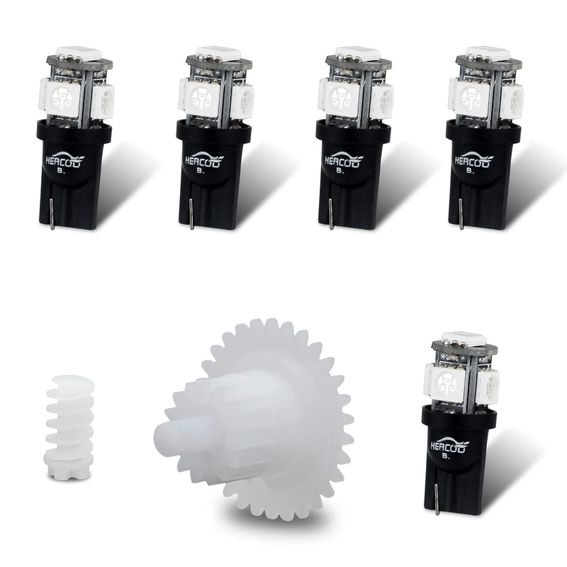 HERCOO Speedometer Odometer Gear Repair Kit New Speedo Gear Cluster Bule LED Light Bulbs for Dash Instrument Gauge Compatible with Ford Mustang 1994 1995 1996 1997 1998