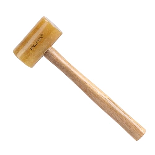 WUTA Rawhide Mallet 100% Rawhide-head Hammer for Jewelry Making Leather Craft Hammer Stamping Jewelry Leather Worker Craft Tool Good Buffering Mallet 42mm