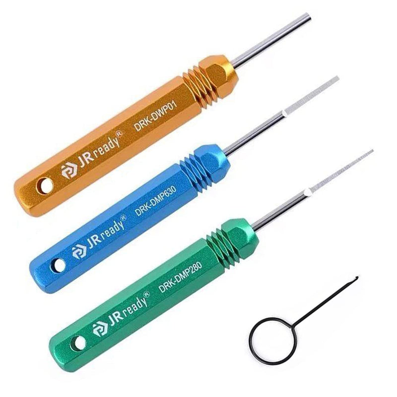 JRready ST5211 Pin Removal Tool KIT for Weather Pack Metri Pack series connector harness terminals and connector crimp pin etc electrical connector, Tool KIT include DRK 785084 Amp 1.5mm Removal Tool