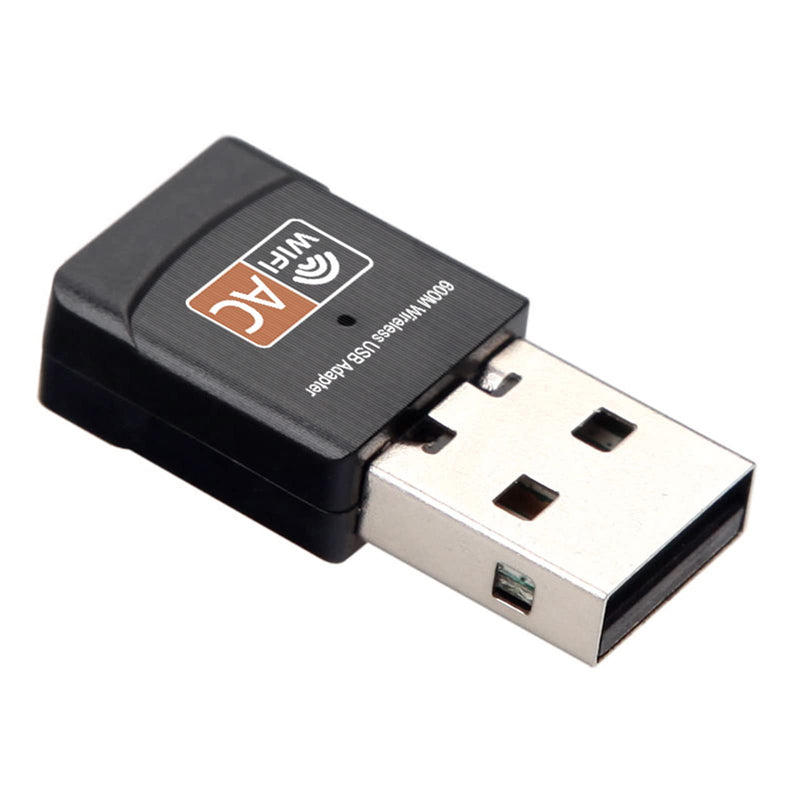 USB WiFi Adapter for PC, AC600M USB 2.0 WiFi 5 Dongle 802.11ac Wireless Network Adapter with Dual Band 2.4GHz/5Ghz for Desktop Laptop Support Windows 10/8/7/XP, MAC OS, Linux etc 600Mbps Mini