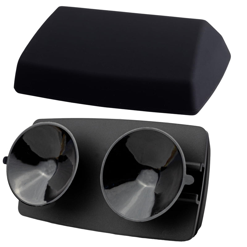 EZ Pass Cover + Holder with Super-Strong Suction Cups. Compact All-Black Look Inside & Outside Your Windshield for Your E-Z Pass and I-Pass