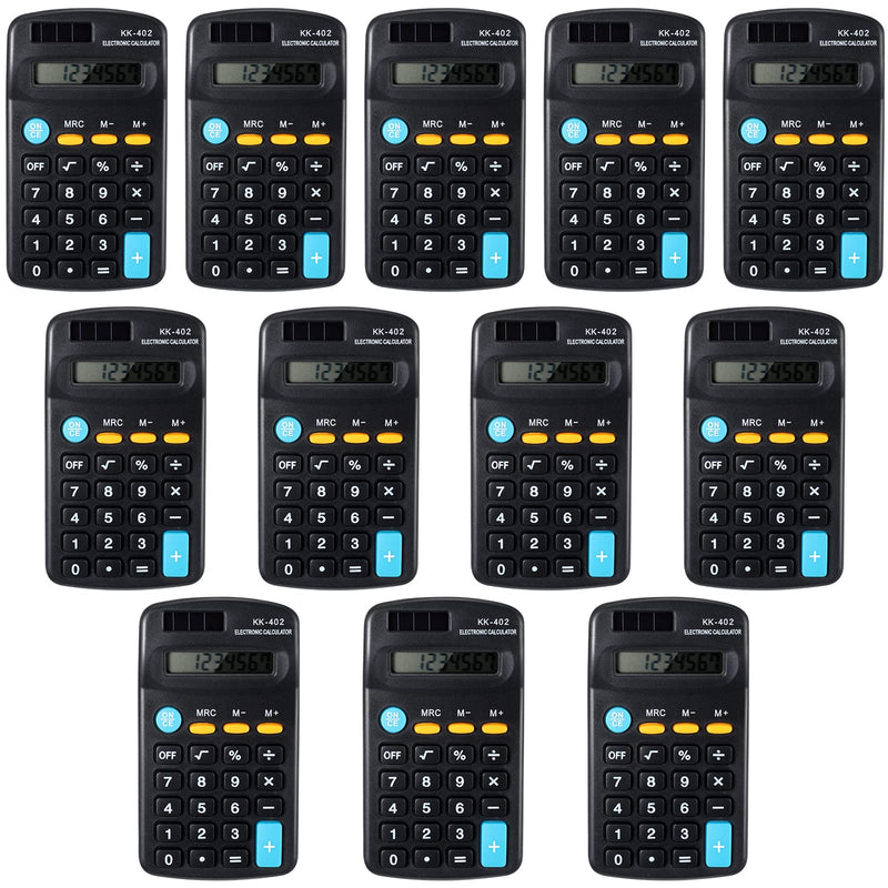 24 Pieces Pocket Size Mini Calculators Handheld Angled 8-Digit Display Calculators Basic Standard Small Accounting Desktop Supplies for Office School and Home 24